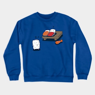 Funny Cute Kawaii Sleepwalking Japanese Sushi Gift For Sushi Lovers Crewneck Sweatshirt